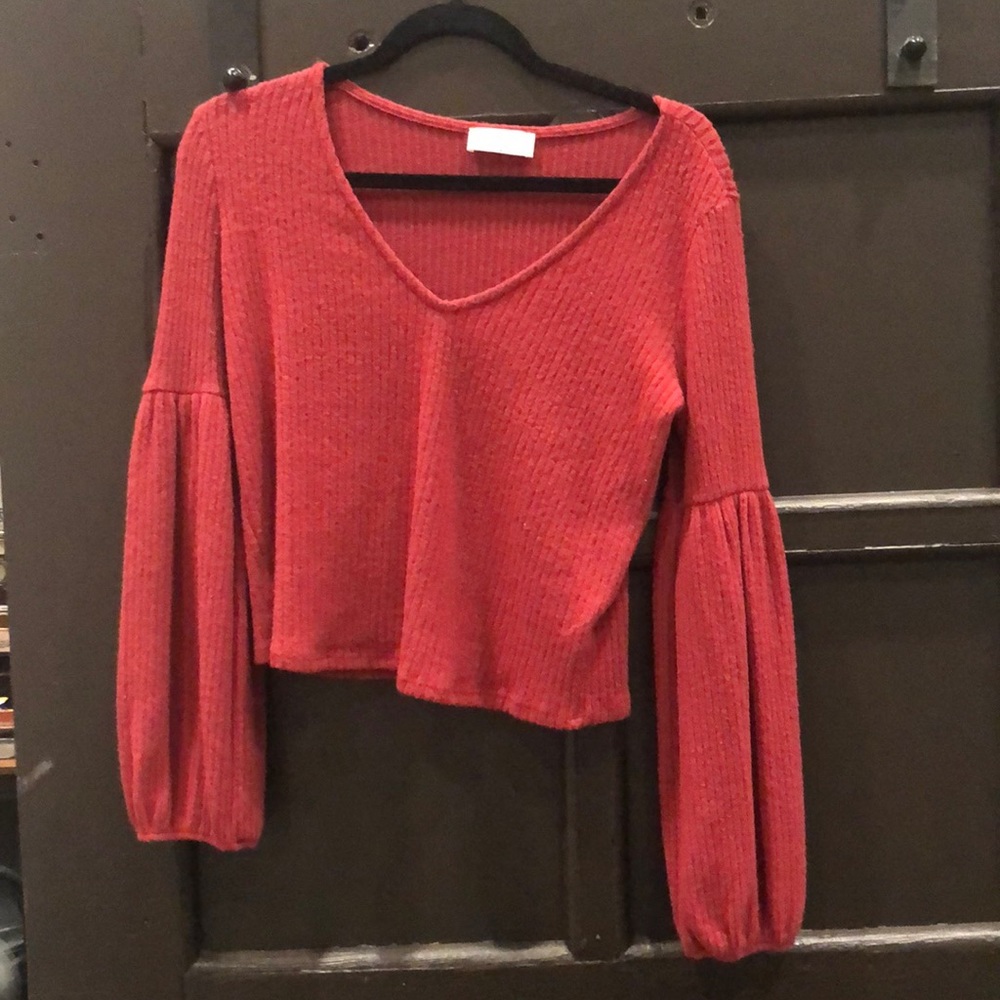 Sage the label crop sweater